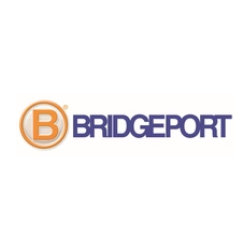 Logo of Bridgeport featuring a stylized orange B within a circle, next to the word Bridgeport in bold purple letters.