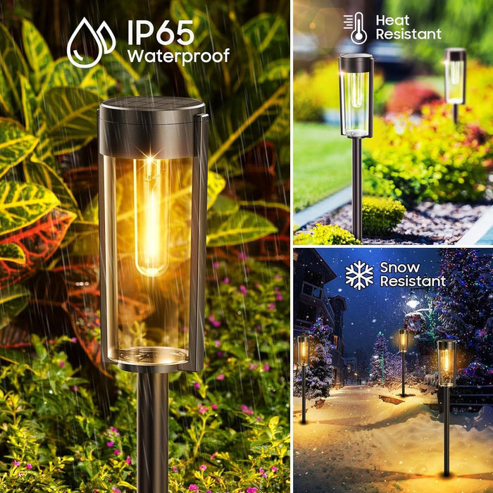 Elegant Cylindrical Solar Walkway Lights