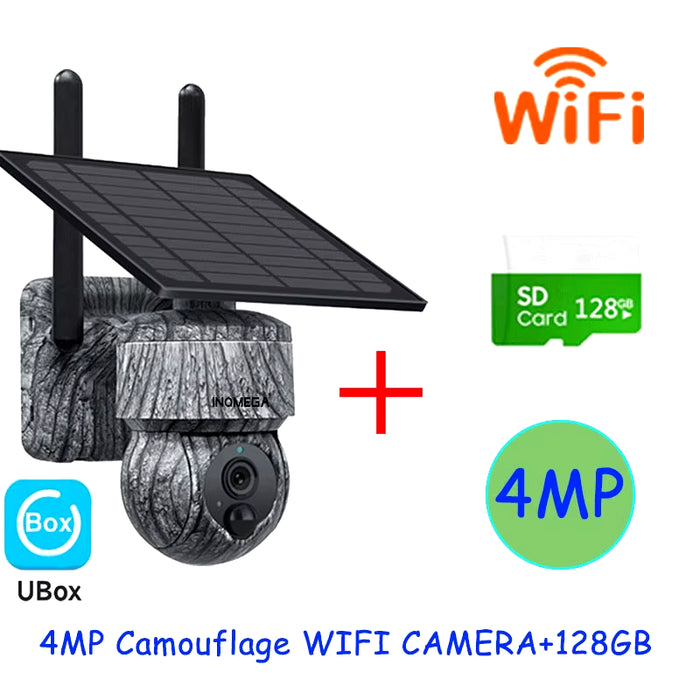 5MP 4MP WIFI Wireless PTZ Solar Camera 4G SIM with Solar Panel Two Way Audio Security Protection CCTV Camera Battery Cam