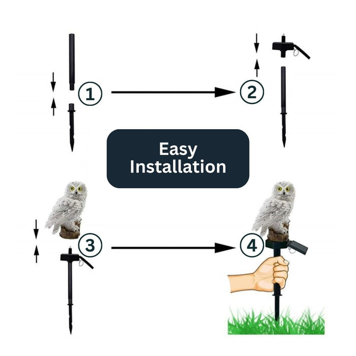 Solar LED Owl Garden Lamp