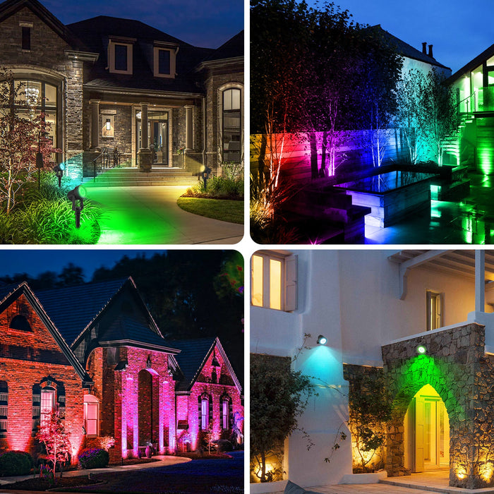 Solar RGB Outdoor Spotlights