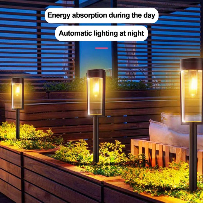 Elegant Cylindrical Solar Walkway Lights