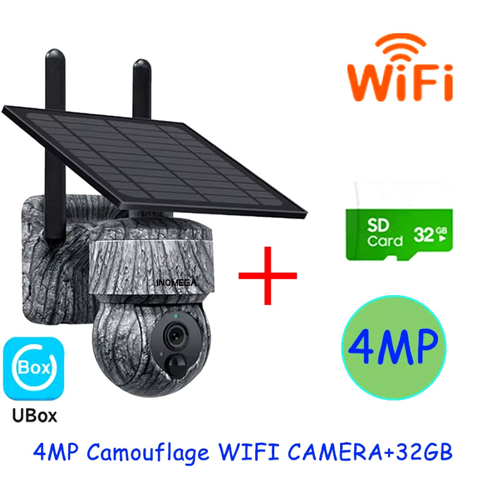 5MP 4MP WIFI Wireless PTZ Solar Camera 4G SIM with Solar Panel Two Way Audio Security Protection CCTV Camera Battery Cam