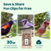 Smart Bird Feeder with Camera, Bird Watching Camera with Solar Panel, AI Identify 6000+ Species, Eco-Friendly Wooden, Ideal Gift, Ebony