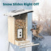 Smart Bird Feeder with Camera, Bird Watching Camera with Solar Panel, AI Identify 6000+ Species, Eco-Friendly Wooden, Ideal Gift, Ebony