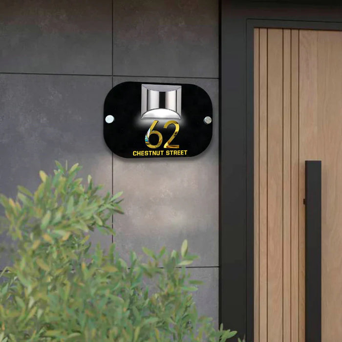 Personalized 3D LED Solar House Number