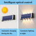 LED Solar Wall Lamp Outdoor Waterproof Solar Powered Light up and down Illuminate Home Garden Porch Yard Decoration