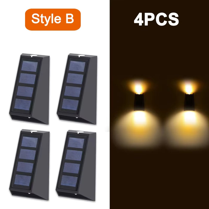 NEW Solar Wall Lights Outdoor Waterproof Street Decoration Wall Lighting LED Solar Power Porch Lamp for Villa Patio Garden