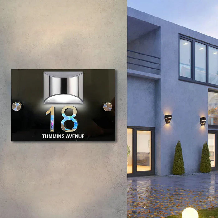 Personalized 3D LED Solar House Number