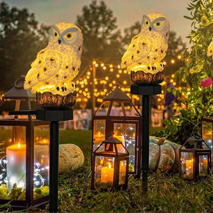 Solar LED Owl Garden Lamp