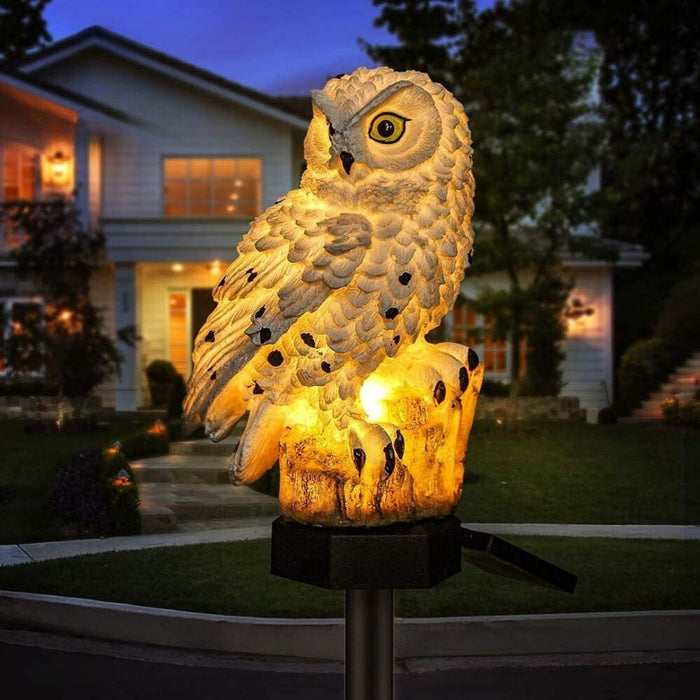 Solar LED Owl Garden Lamp