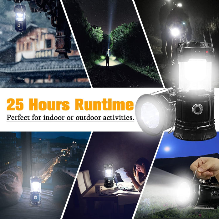 Collapsible Solar-Powered LED Camping Lantern – Lightweight, Waterproof, USB Rechargeable Flashlight for Outdoor Adventures and Emergency Preparedness