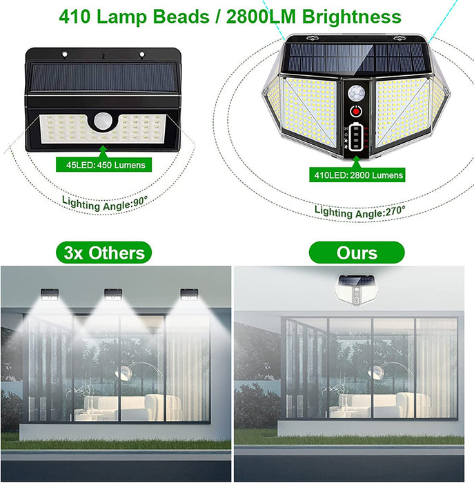 Solar Wall Fence Light 410LED