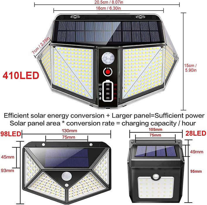 Solar Wall Fence Light 410LED