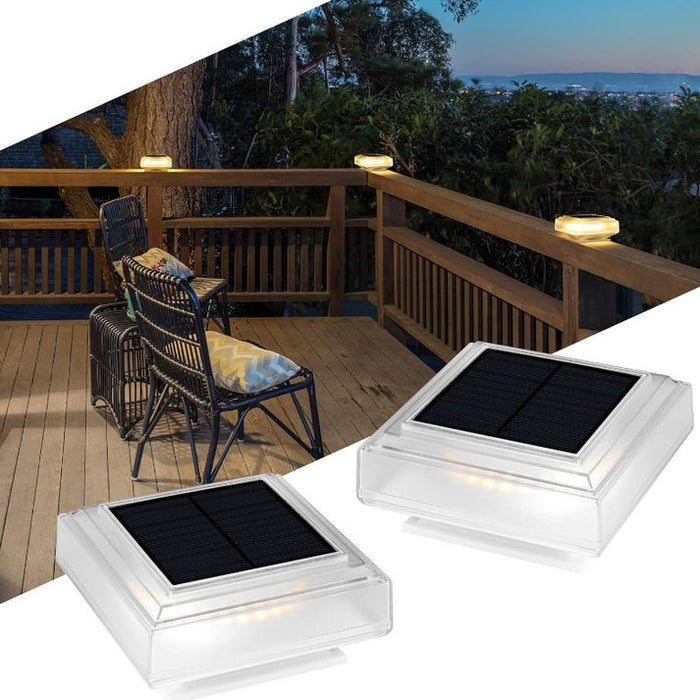 Solar-Powered Outdoor Post Light (2pcs)