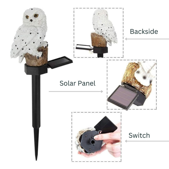 Solar LED Owl Garden Lamp