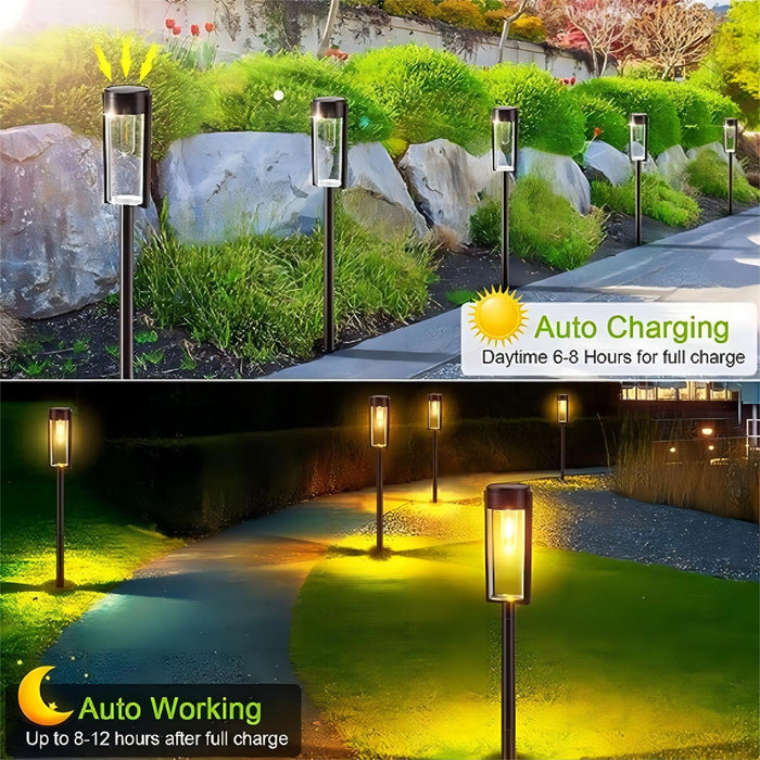 Elegant Cylindrical Solar Walkway Lights