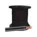 A large spool of Southwire 6 AWG BLK 500ft wire displays a close-up of the cross-section in the foreground, revealing copper strands inside and highlighting its moisture-resistant design suitable for building applications.