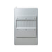 A white, rectangular metal wall-mounted mailbox with a top lid and front mail slot stands on a plain background, echoing the reliability of the Solartek EG4 Power Pro WallMount All Weather Lithium Battery 14.3kwH.