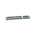 The Eaton GBK14 Ground Bar Kit, featuring 14 evenly spaced green connectors, is designed for electrical wiring or circuit connections in Eaton CH load centers. This metal strip, ideal for grounding applications, is positioned horizontally against a plain white background.