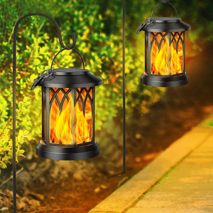 Solar Hanging Flame Lantern