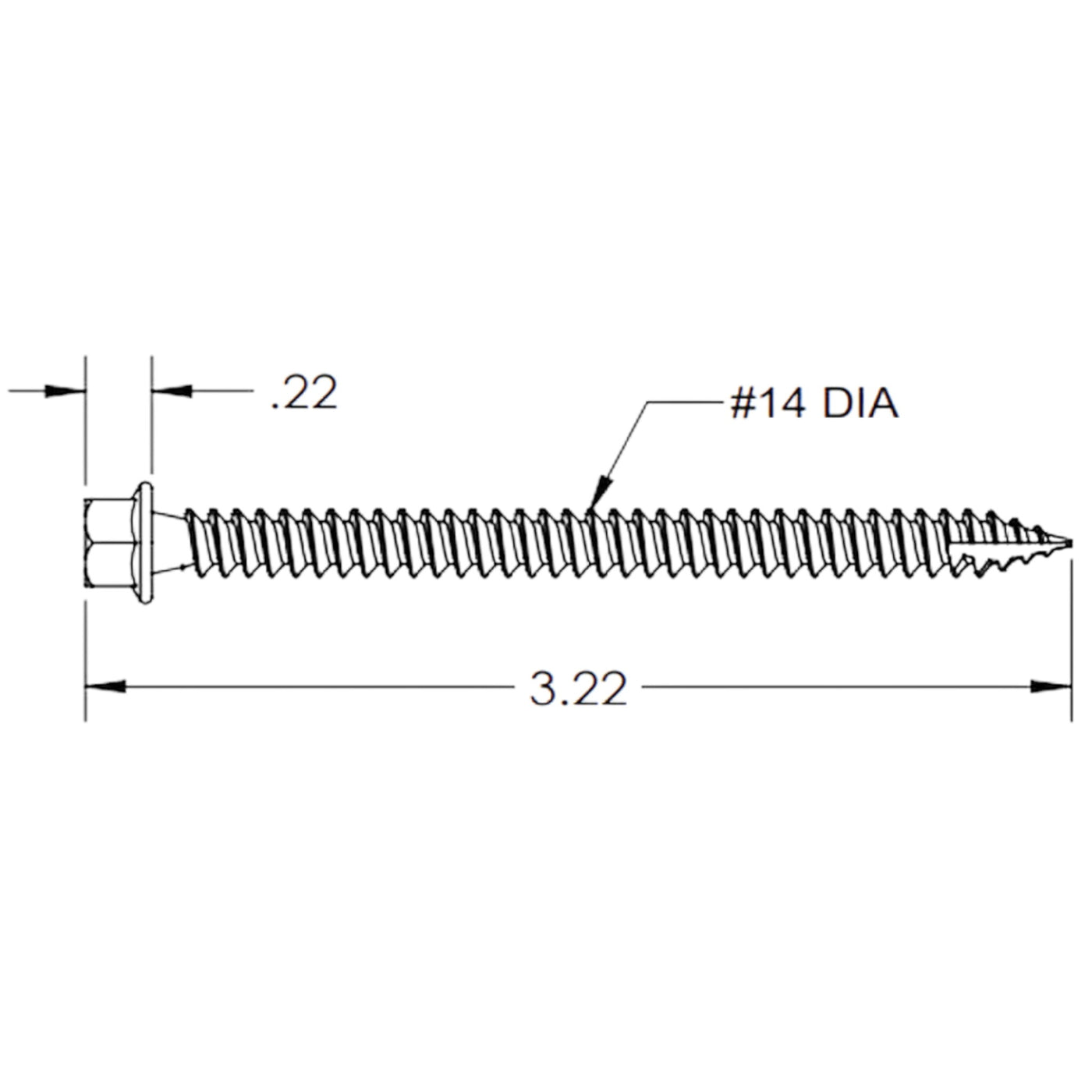 IronRidge QuickMount Structural Screw HW-RD-1430-01-M1 — Solartek