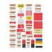 The PV Solar Labels 55 Piece Value Pack by PV Labels includes a variety of solar warning labels and signs made with durable UV screen-print inks. The pack features diverse text and color schemes, including warnings about rapid shutdown and electrical circuits on backgrounds in red, yellow, and white. Each label is equipped with permanent adhesive to ensure reliable application.