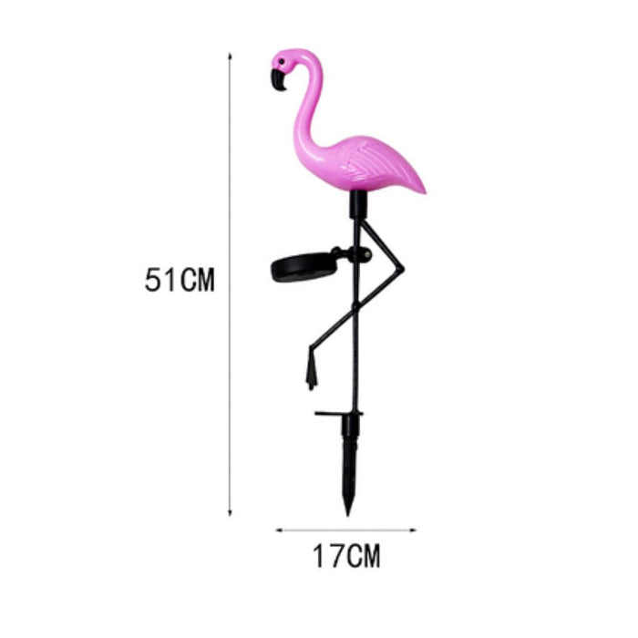 Solar-Powered LED Flamingo Lawn Lamp