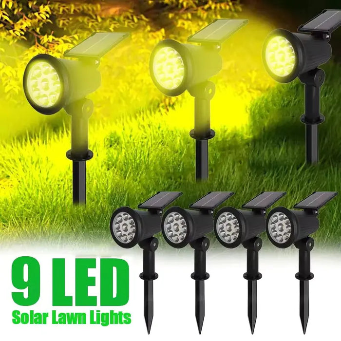 SolarBright Spotlights - 7W Waterproof LED for Outdoor Landscaping