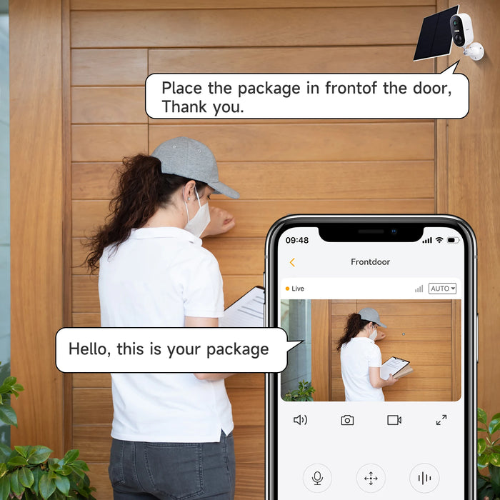 ARENTI 2K 3MP Solar-Powered Outdoor Wireless Security Camera System with AI Motion Detection, Spotlight, and Color Night Vision