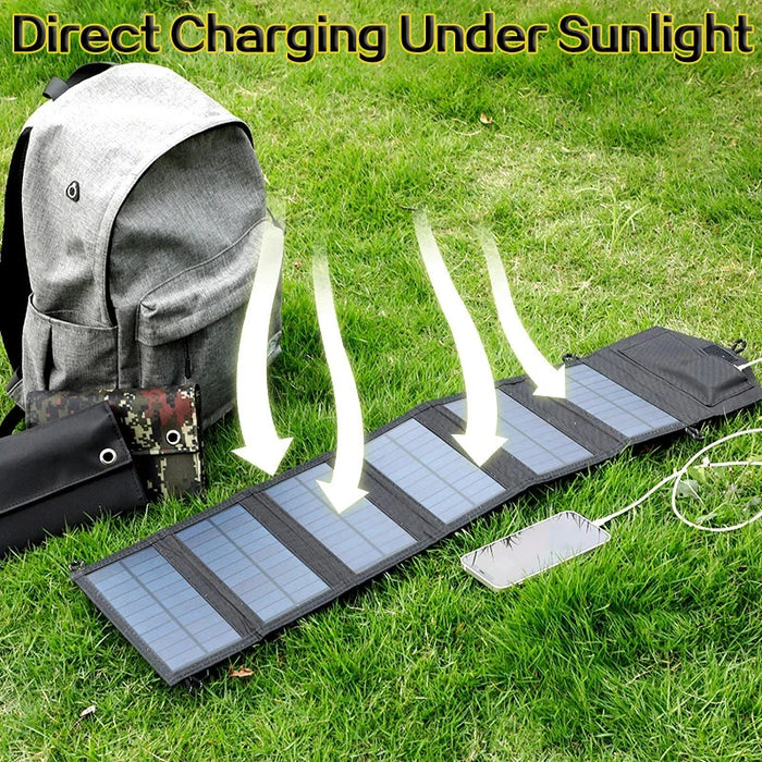 Fold Solar Panel Charger 800W – 20W/h Foldable Solar Power Supply with USB 5V & DC Output for Continuous Off-Grid Energy