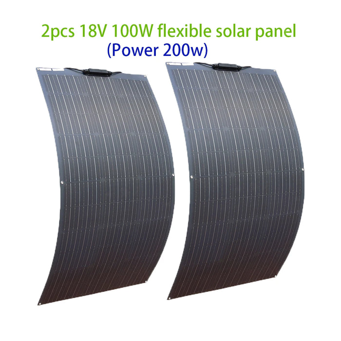 Flexible Solar Panel Kit – High-Efficiency 18V Monocrystalline Solar Panels for 12V/24V Systems