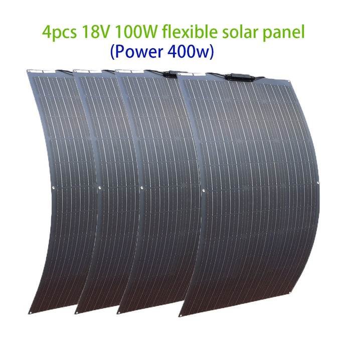 Flexible Solar Panel Kit – High-Efficiency 18V Monocrystalline Solar Panels for 12V/24V Systems