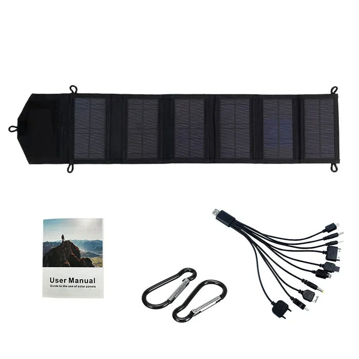 Fold Solar Panel Charger 800W – 20W/h Foldable Solar Power Supply with USB 5V & DC Output for Continuous Off-Grid Energy