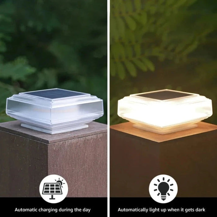 Solar-Powered Outdoor Post Light (2pcs)