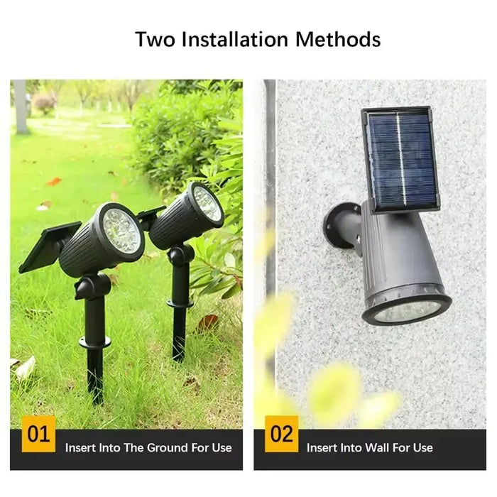 SolarBright Spotlights - 7W Waterproof LED for Outdoor Landscaping