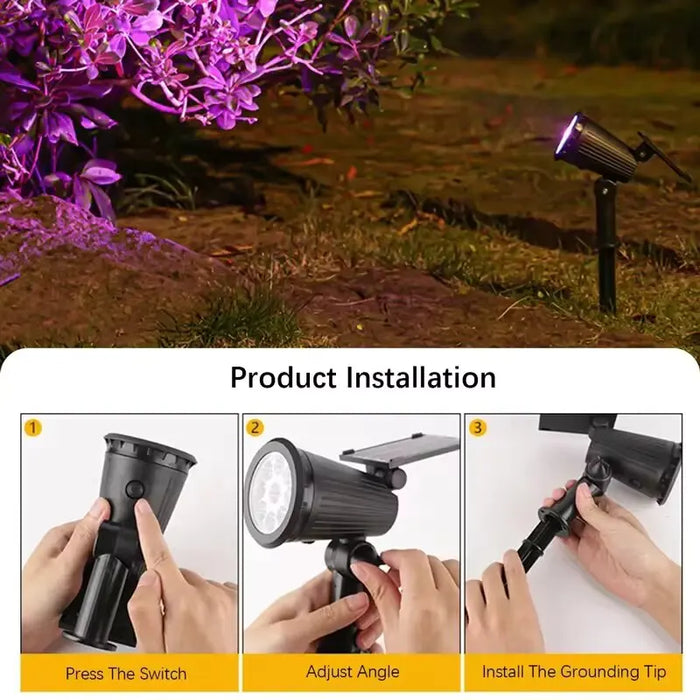 SolarBright Spotlights - 7W Waterproof LED for Outdoor Landscaping