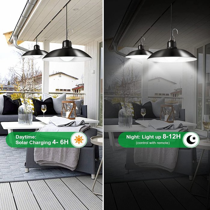 Solar Pendant Lights With Double Head