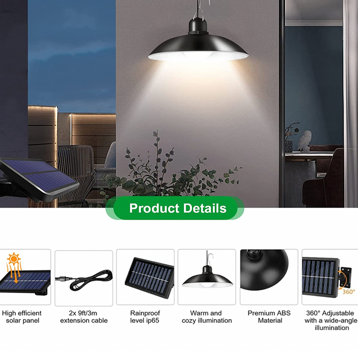 Solar Pendant Lights With Double Head