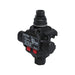 The NSi IPCS4002 Insulation Piercing Connector 4/0-2 AWG has a black industrial design with red accents, multiple labels, a watertight hexagonal top component, and several insulated connection points.