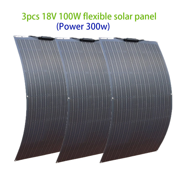 Flexible Solar Panel Kit – High-Efficiency 18V Monocrystalline Solar Panels for 12V/24V Systems