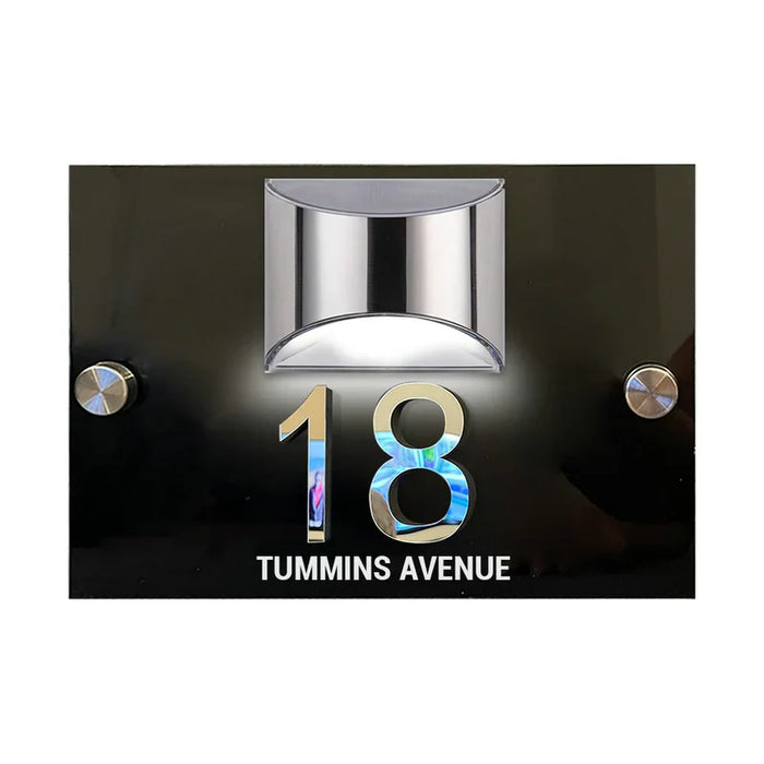 Personalized 3D LED Solar House Number