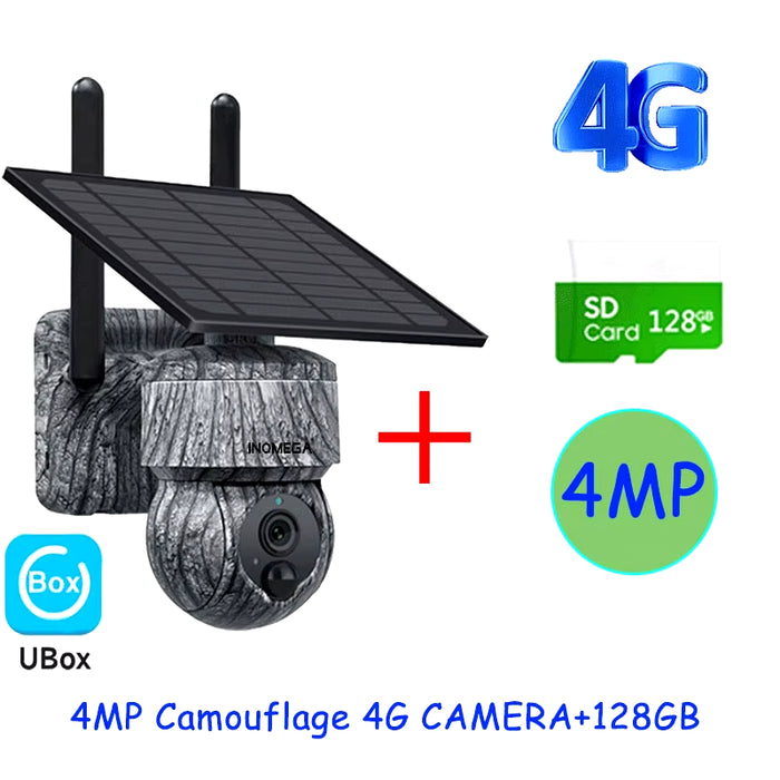 5MP 4MP WIFI Wireless PTZ Solar Camera 4G SIM with Solar Panel Two Way Audio Security Protection CCTV Camera Battery Cam