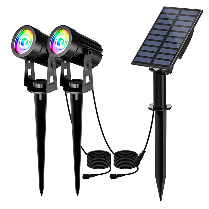 Solar RGB Outdoor Spotlights