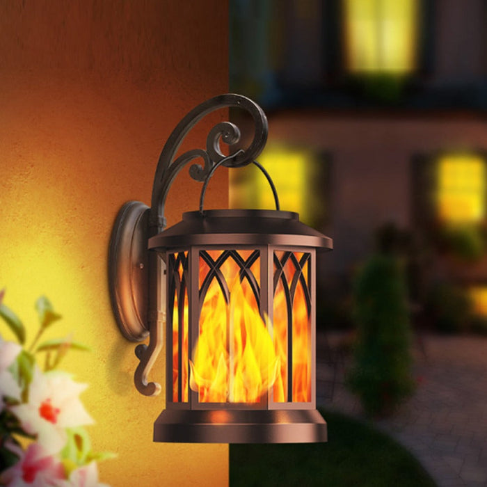 Solar Hanging Flame Lantern