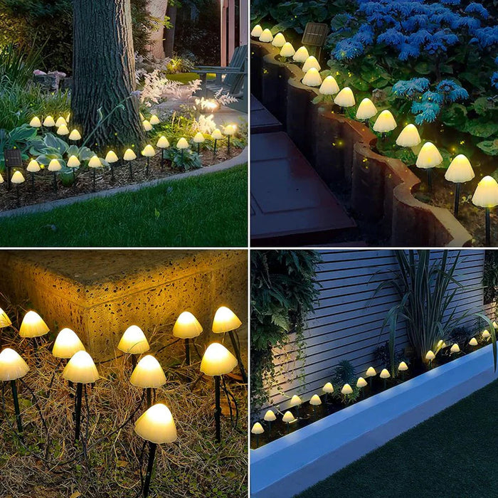 Solar Garden Mushroom Lights