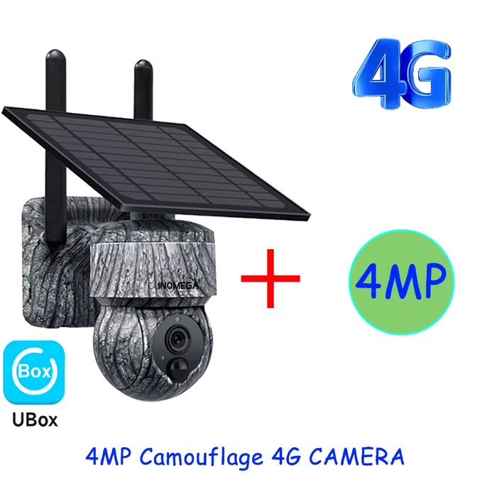 5MP 4MP WIFI Wireless PTZ Solar Camera 4G SIM with Solar Panel Two Way Audio Security Protection CCTV Camera Battery Cam