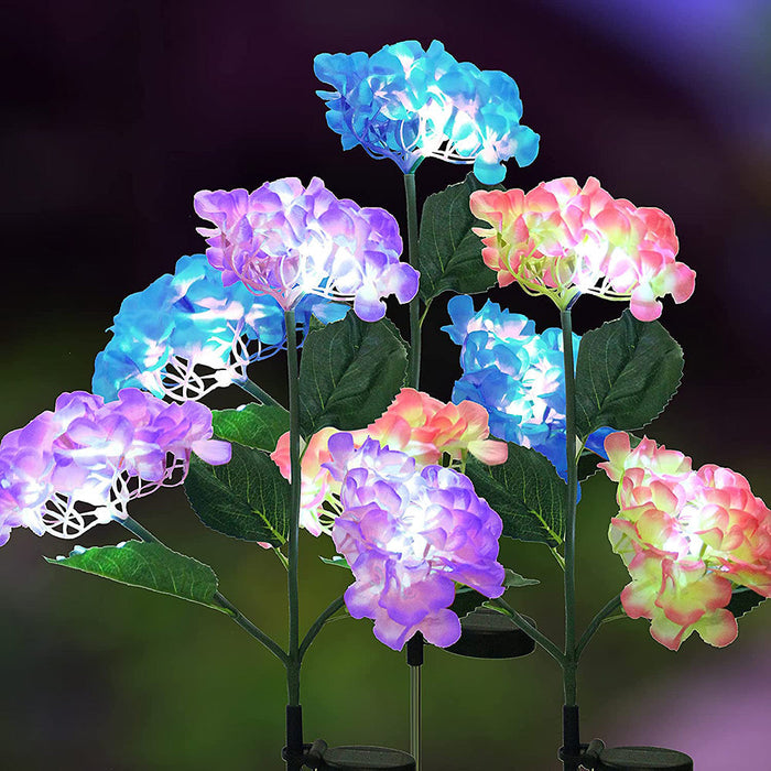 Solar Garden Lights - Solar Flowers with Glowing Stems for Outdoor Decor