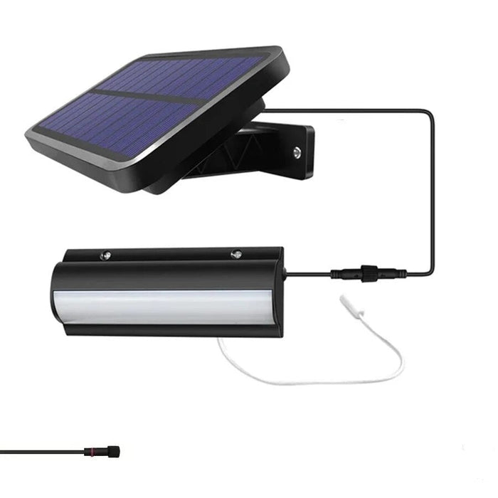 Solar-Powered Wall Light with Separate Panel