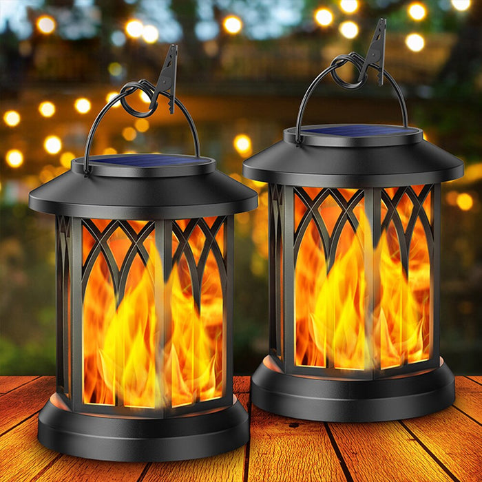 Solar Hanging Flame Lantern